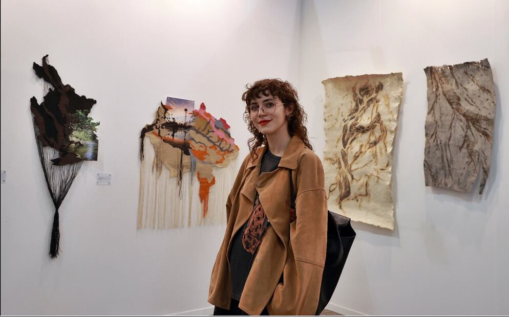 La cantante y actriz Tessa Ía en el marco de la feria de arte Zona Maco, en la Ciudad de México, el 6 de febrero de 2025. Foto: EFE