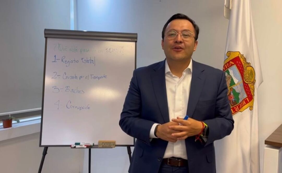 Daniel Sibaja González asegura que se está trabajando para eliminar la corrupción en el transporte público mexiquense. Foto: Especiales