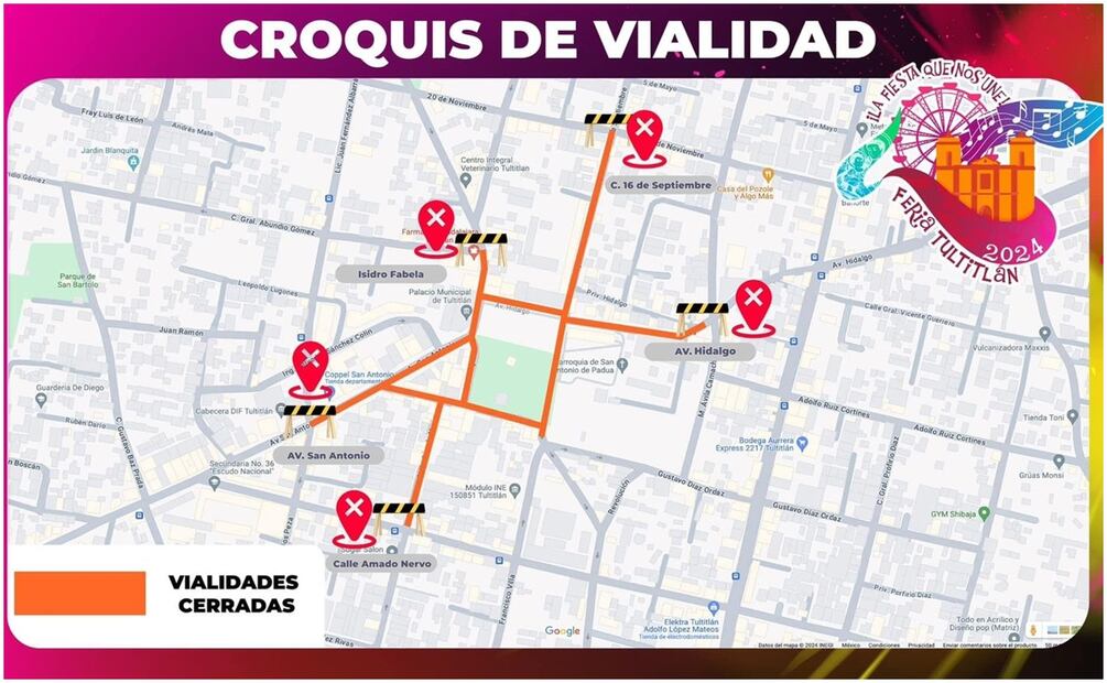 El gobierno municipal anunció el cierre de estas vialidades. Foto: Especial