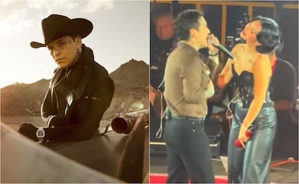 Christian Nodal presume opulento arreglo de flores y felicita a todos los enamorados 