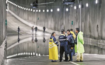Fuertes lluvias “encharcan” el nuevo túnel de Mixcoac