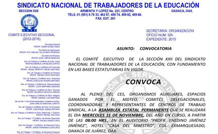 Sección 22 alista acciones contra evaluación en Oaxaca