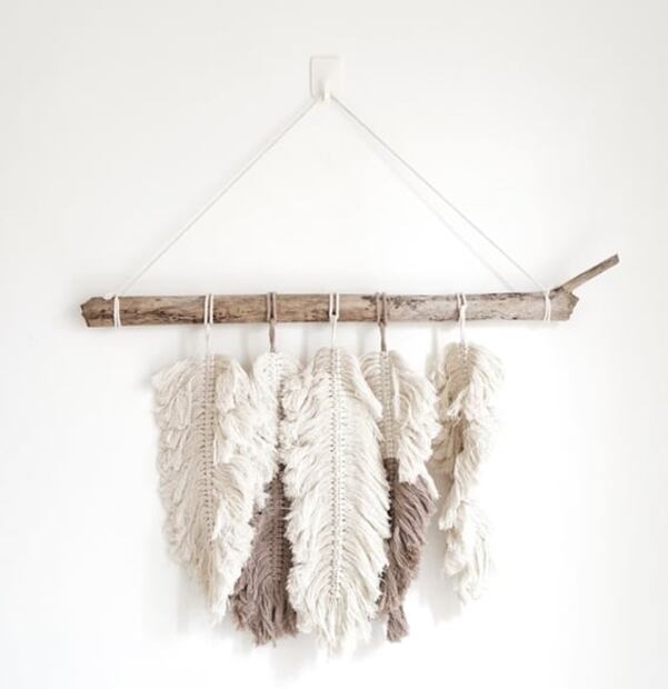 Plantas colgantes, el regreso del macramé