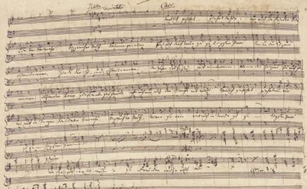 A la venta, manuscrito de la "Marcha nupcial" de Wagner