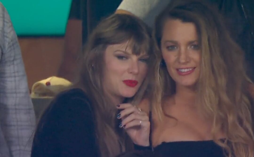 Blake Lively con Taylor Swift en partido de Travis Kelce. / Foto: Captura video de NFL.