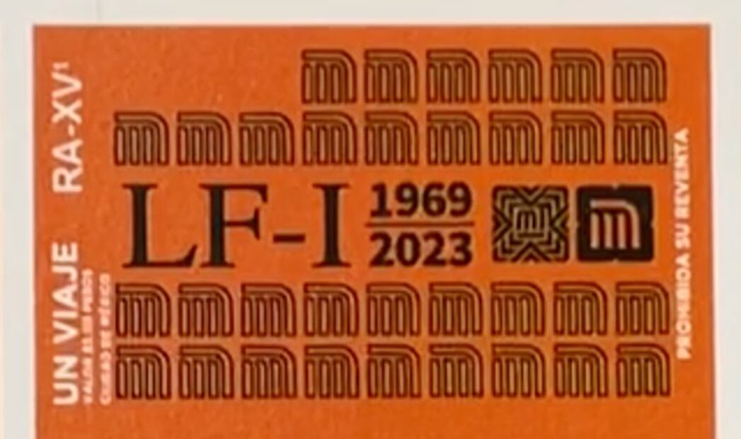 Primer diseño impreso de boleto del Sistema de Transporte Colectivo (STC), emitido en septiembre de 1969. Foto: Especial