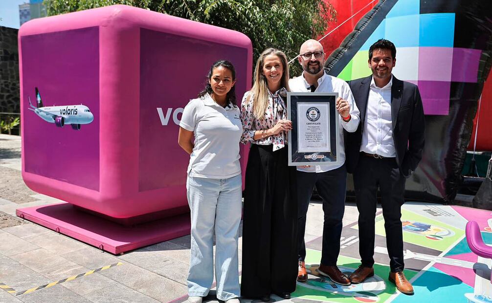 La aerolínea mexicana también celebró su récord en mayor venta mundial de viajes en avión durante 24 horas. Foto: Berenice Fregoso EL UNIVERSAL