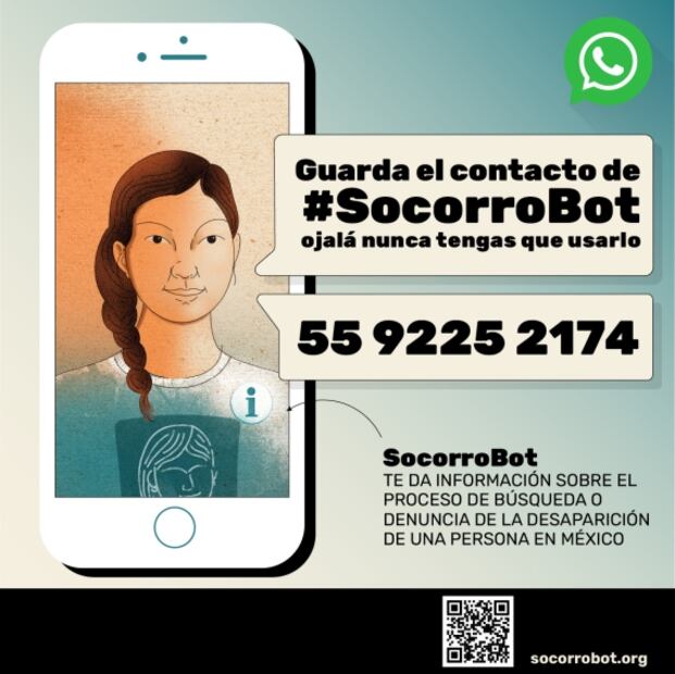 SocorroBot, el bot de WhatsApp que ayudará con la desaparición de personas