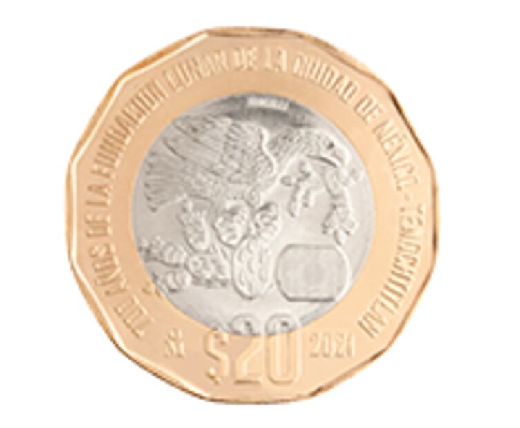 Así son las monedas para conmemorar Bicentenario de Independencia y fundación de Tenochtitlan