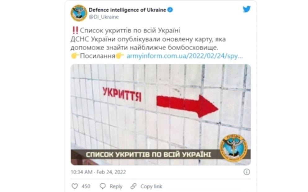 Ucrania difunde refugios en Google Maps