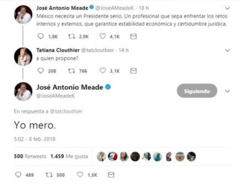 “Yo mero”, responde Meade a coordinadora de AMLO sobre quién sería mejor Presidente