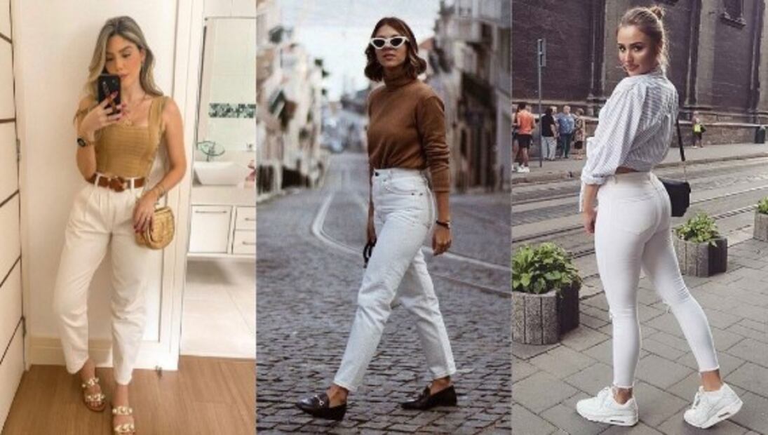 Así se van a llevar los jeans blancos en primavera