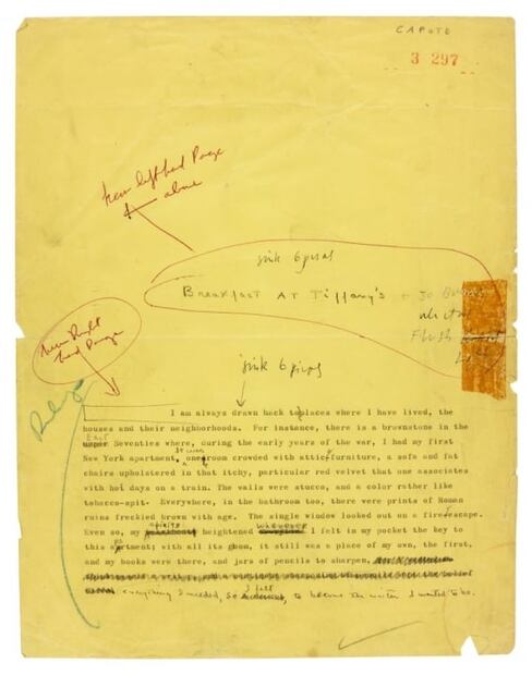 Así es como Truman Capote corrigió su novela "Breakfast at Tiffany's"