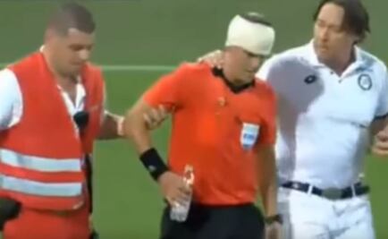 Árbitro sufre agresión en juego de Europa League 