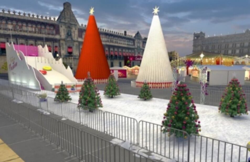 ¡Habrá tobogán de hielo! Así será la verbena navideña del Zócalo de la CDMX