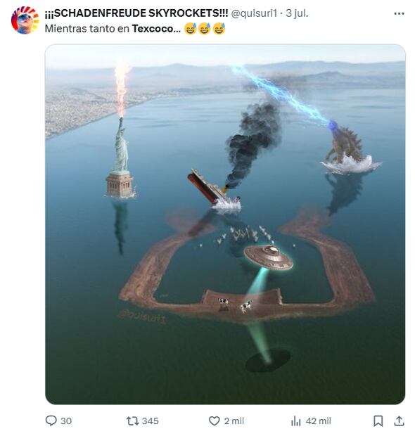 Los memes más creativos de la imagen viral de Texcoco. Foto: Captura de pantalla