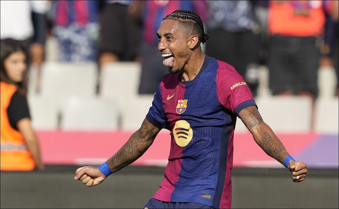 Raphinha convirtió un hat trick ante Valladolid / Foto: EFE