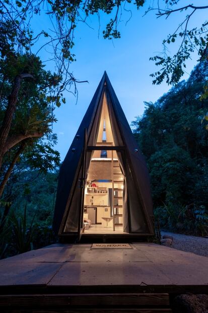 Las cabañas triangulares de Malinalco que te van a encantar