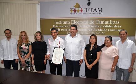 Recibe Américo Villarreal constancia de mayoría como gobernador de Tamaulipas