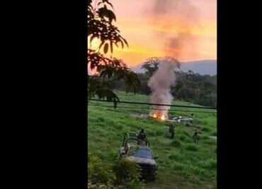 Ejecutan a cuatro personas e incendian helicóptero en Tamasopo, SLP