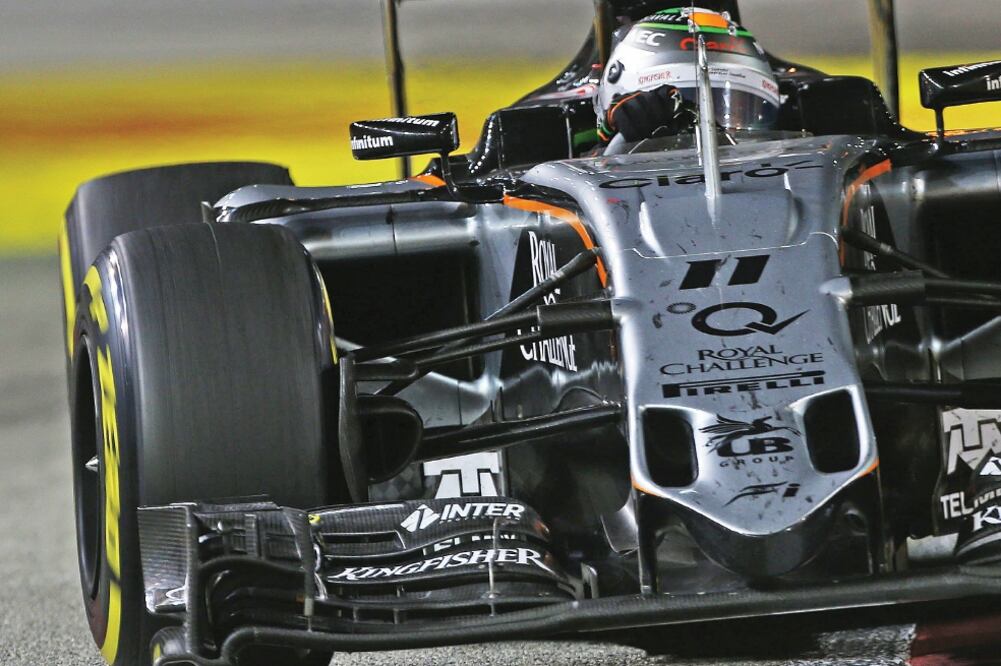 El piloto mexicano, de Sahara Force India, terminó séptimo (HOCH ZWEI. XINHUA)