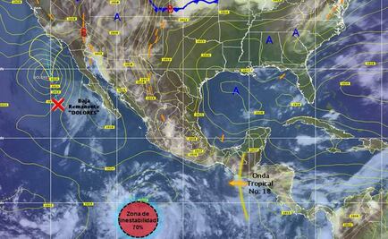 Dos ondas tropicales causarán lluvias en diversos estados