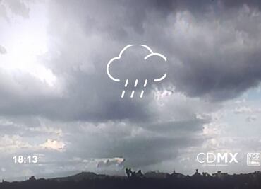 Se registra lluvia ligera en 5 delegaciones de CDMX