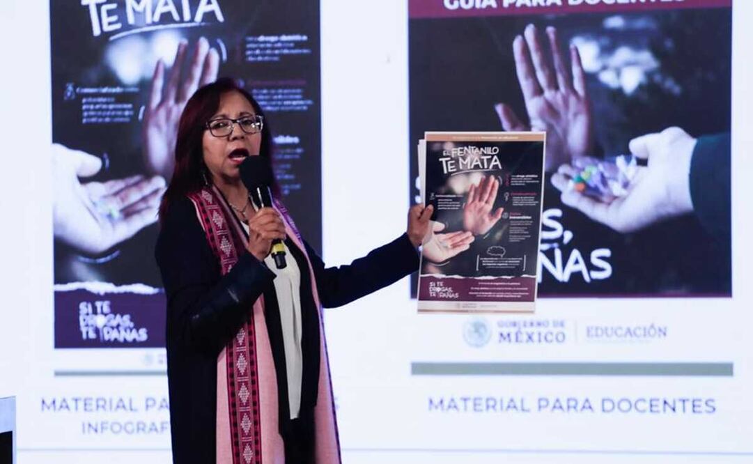 Leticia Ramírez, secretaria de Eduación, informó sobre la estrategia que se impartirá en secundarias y preparatorias. Foto: Diego Sánchez Simón / EL UNIVERSAL