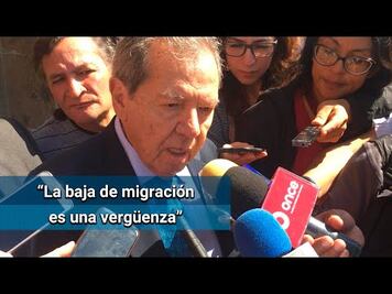 “Una vergüenza”, cifras dadas por Ebrard sobre migración: Muñoz Ledo