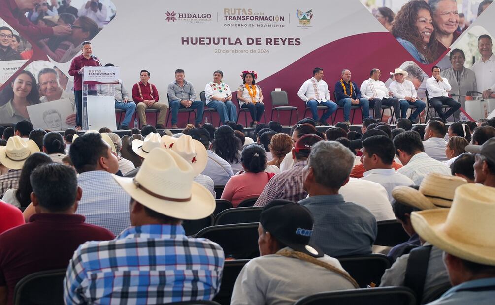 Gobernador Rutas de la Transformación Huejutla. Foto: Especial