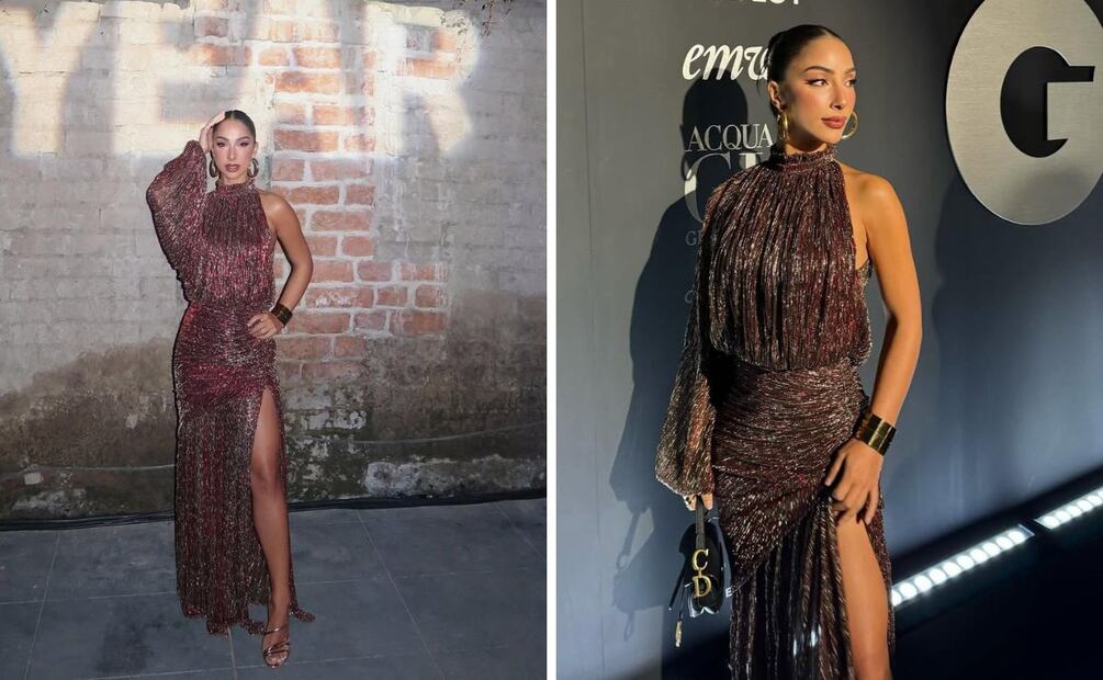 María Chacón con un diseño de la mexicana Vero Díaz. Foto: Instagram @oficialmariachacon