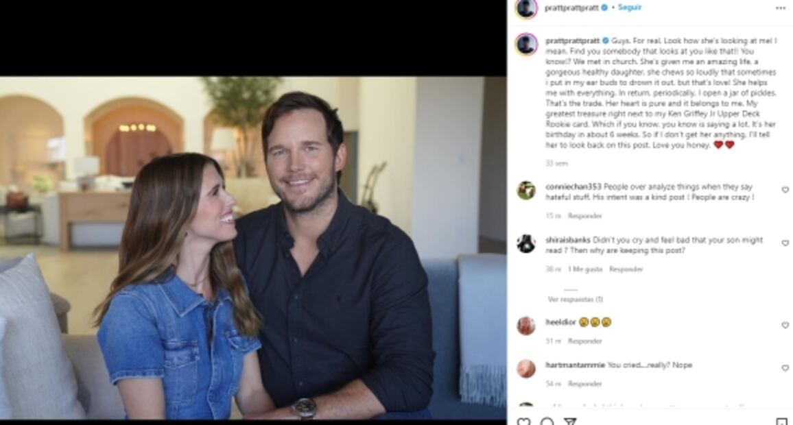 Chris Pratt por fin respondió a los ataques por agradecer que tiene una hija saludable: "mi hijo leerá esto, ¿sabes?"