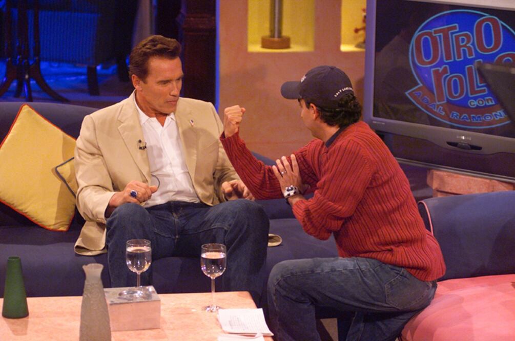 Adal Ramones entrevistó a personalidades internacionales como Arnold Schwarzenegger. Foto: Archivo