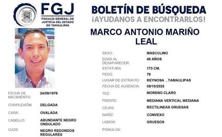 Urgen localizar pronto a empresario de Tampico desaparecido 