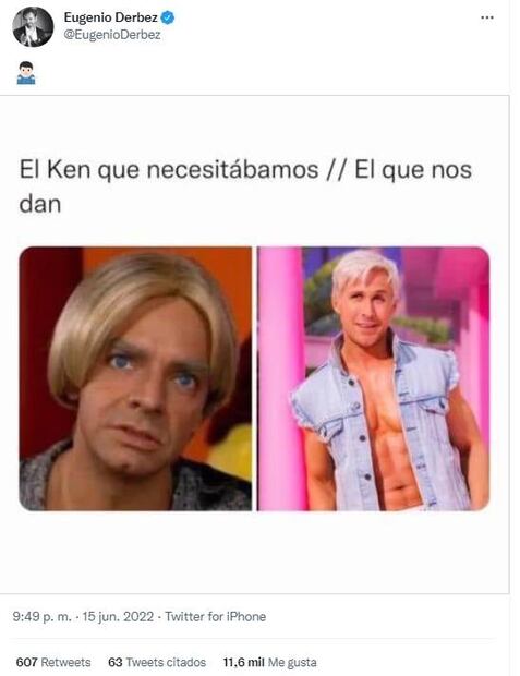Eugenio Derbez pudo ser un mejor Ken que Ryan Gosling y lo presume en redes