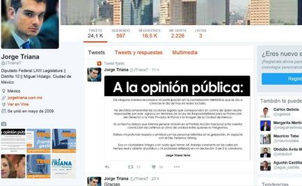 Triana niega haber participado en conversación sobre pugnas panistas