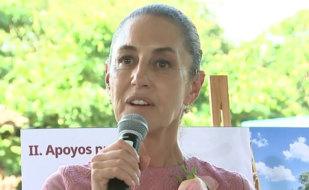 La presidenta de México, Claudia Sheinbaum,  durante la presentación del Plan Nacional de Maíz Nativo en Pijijiapan, Chiapas. Foto: X @Claudiashein