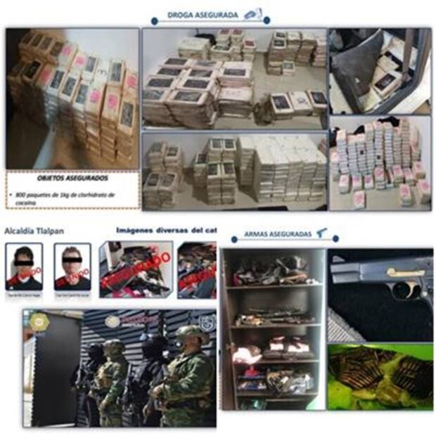 Casi 50 detenidos, dos toneladas de coca y un arsenal, los signos de vida del cártel de Sinaloa en la CDMX