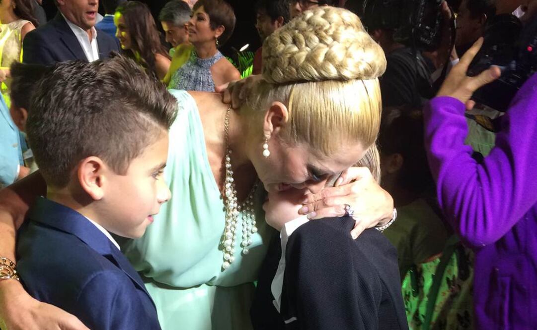 La actriz llevó a sus hijos a la presentación de la telenovela