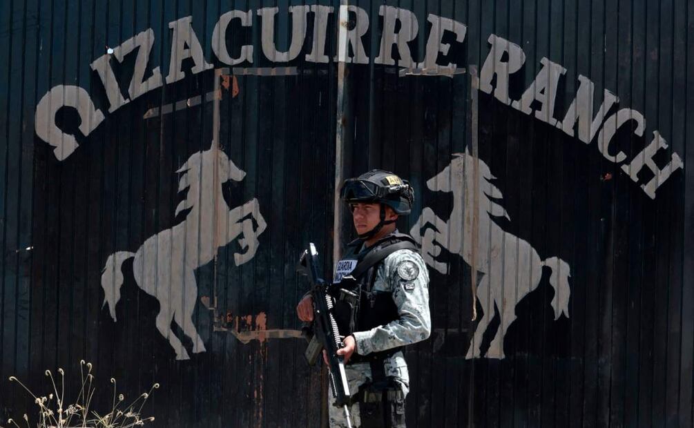 El rancho Izaguirre, de casi 10 mil metros cuadrados era presuntamente utilizado por el Cártel de Jalisco Nueva Generación (CJNG) (07/03/2025). Foto: AFP