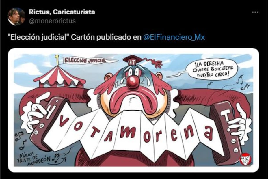 Cartón de Rictus, de El Financiero. Foto: Captura de pantalla