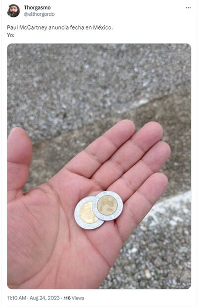 Paul McCartney vuelve a México y genera memes. Foto: Redes Sociales