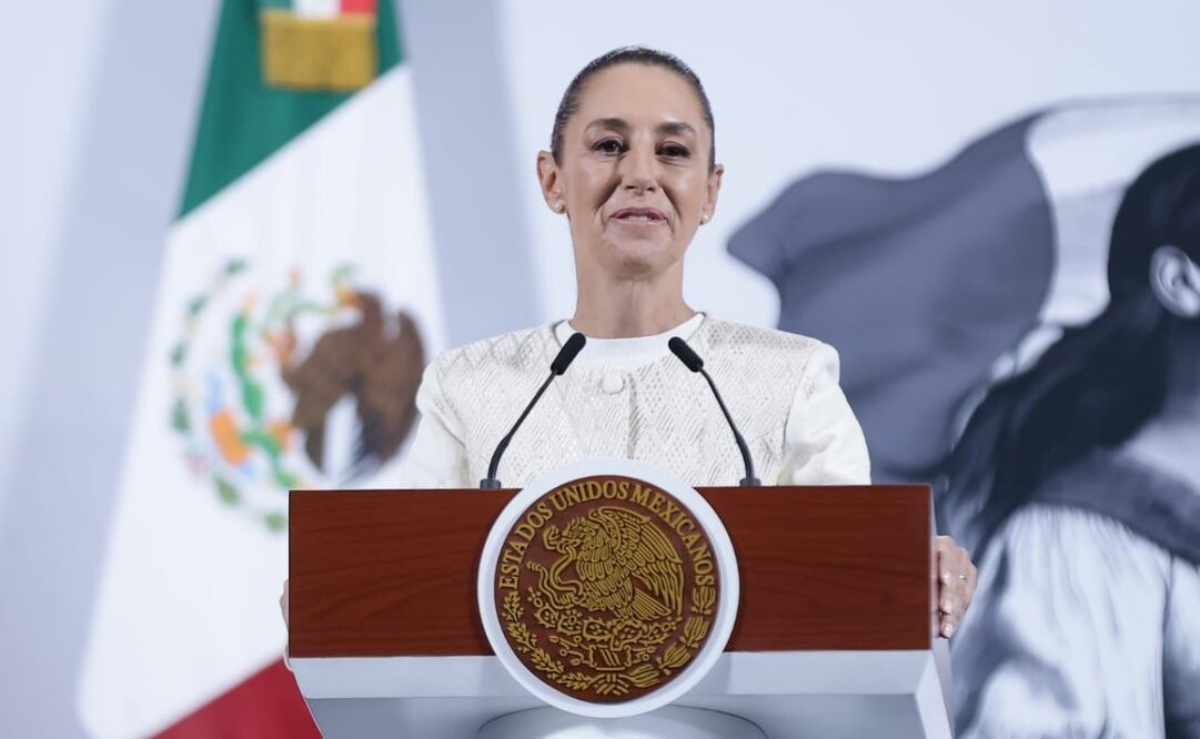 Conferencia del pueblo encabezada por la presidenta Claudia Sheinbaum Pardo en el salón de tesorería de palacio nacional. Foto: Fernanda Rojas/ EL UNIVERSAL