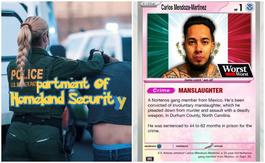 El Departamento de Seguridad compartió un video de las recientes redadas en territorio estadounidense, con la canción de fondo de la popular serie animada japonesa Pokémon. Foto: captura de pantalla