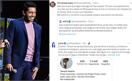 Artistas se unen a señalamientos de María Elena Ríos contra Tenoch Huerta