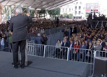 AMLO pide minuto de silencio por deceso de Alfredo del Mazo González