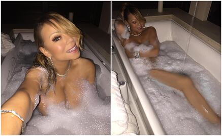 Mariah Carey se da un baño de espuma y lo presume