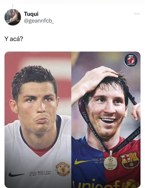 Tweets de Cristiano Ronaldo y Lionel Messi