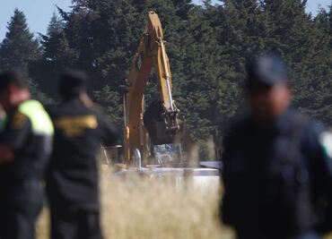 Custodian policías reactivación de obras del Tren Interurbano