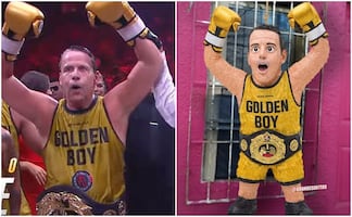 Lanzan piñata de Alfredo Adame tras noquear a Carlos Trejo en Ring Royale; así luce la réplica del “Golden Boy”